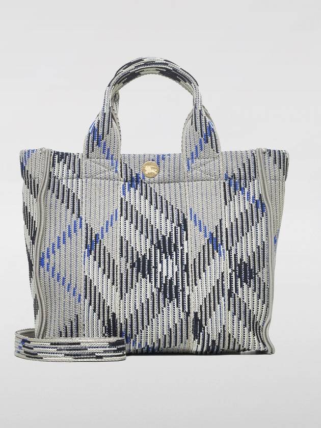 Check Knit Mini Tote Bag Lichen - BURBERRY - BALAAN 2