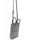 Logo Print Phone Holder Small Cross Bag Grey - BALENCIAGA - BALAAN 4