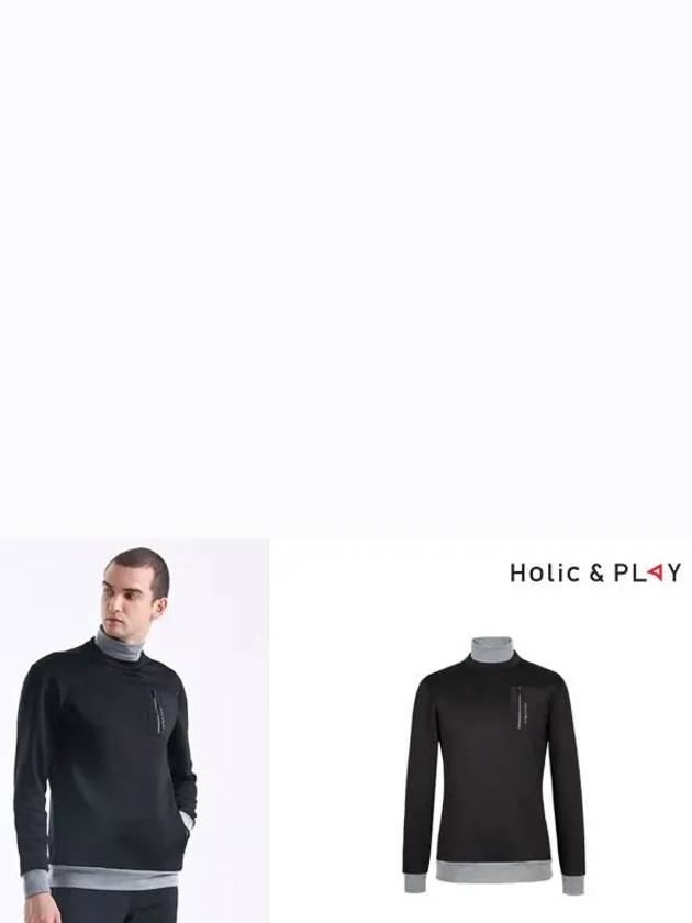 brushed long-sleeved T-shirt-HB4MTS001BK - HOLIC&PLAY - BALAAN 5