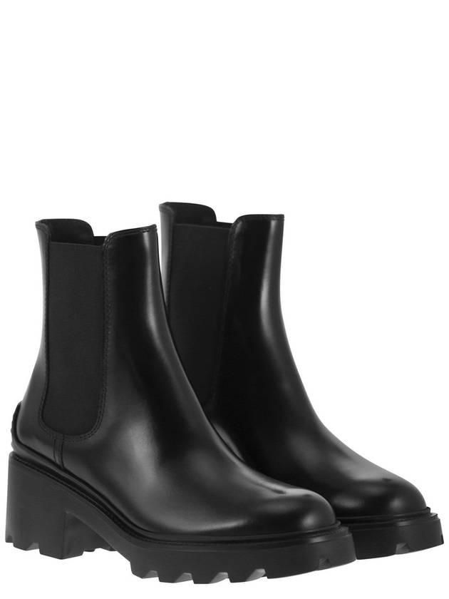 Glossy Leather Chelsea Boots Black - TOD'S - BALAAN 5