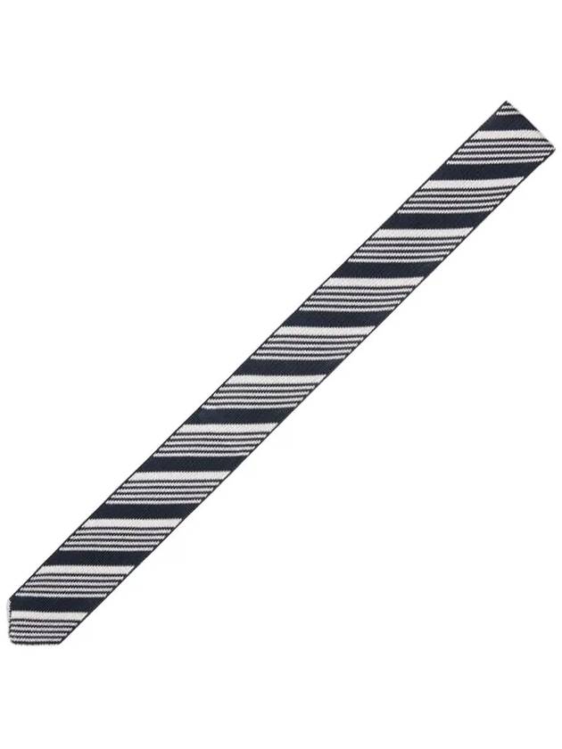 Striped Silk Tie Navy - THOM BROWNE - BALAAN 2