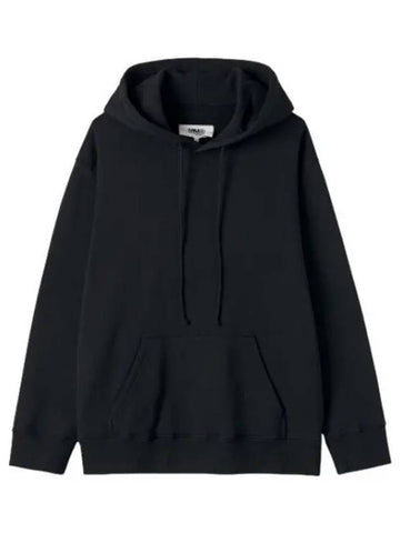 MM6 Logo Cotton Hooded Black Sweatshirt - MAISON MARGIELA - BALAAN 1