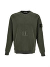 Logo Patch Crew Neck Sweatshirt Musk - STONE ISLAND - BALAAN 2