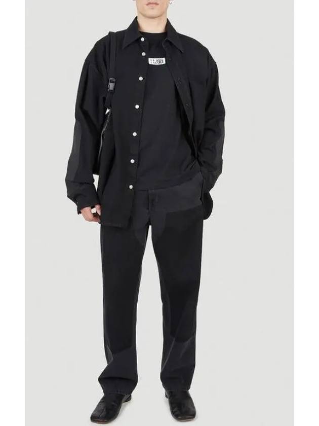 Oversized Denim Shirt Jacket Black - MAISON MARGIELA - BALAAN 3