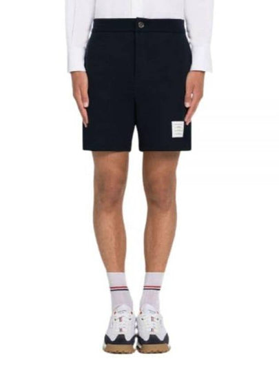 Men's RWB Striped Cotton Bermuda Shorts Navy - THOM BROWNE - BALAAN 2