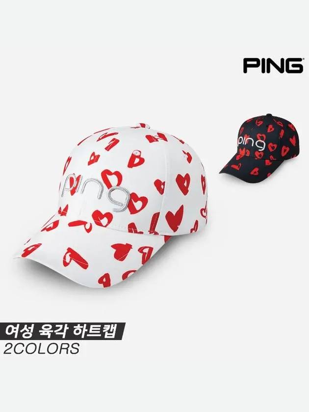 Hexagon Heart Cap Golf Hat 2COLORS Women's - PING - BALAAN 1