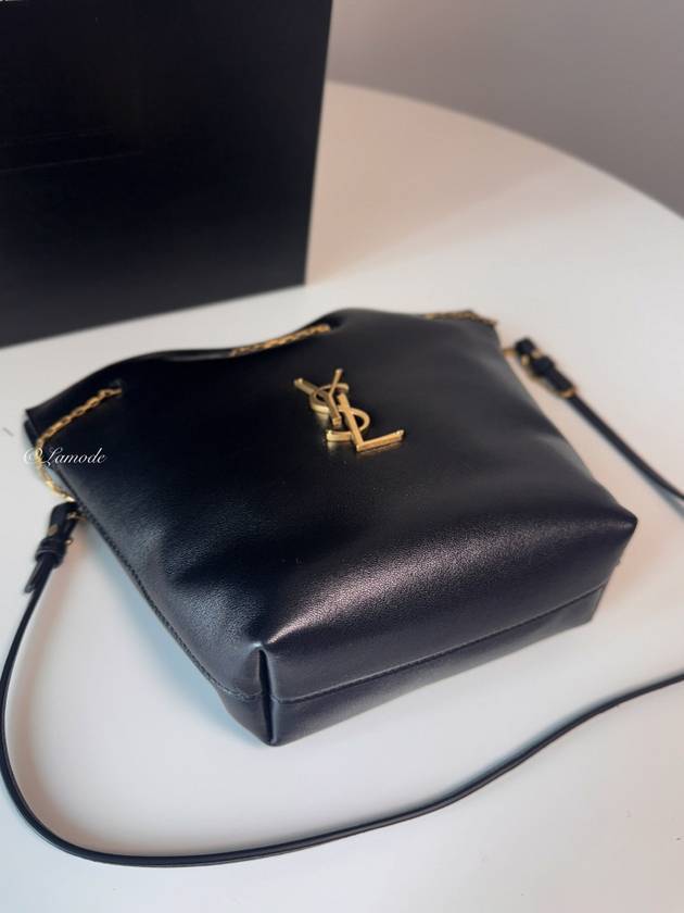 Pochon Lambskin Cross Bag Black - SAINT LAURENT - BALAAN 7