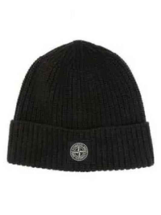 Compass applique virgin wool beanie 8115N10B5 - STONE ISLAND - BALAAN 2