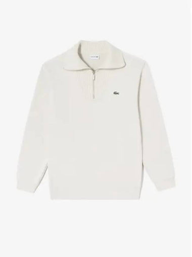 Men s half zip up wide collar sweatshirt SH071E 54NFJ Domestic product GQ2N24082229905 - LACOSTE - BALAAN 1