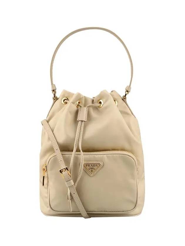 Duet Re-Nylon Bucket Bag Desert Beige - PRADA - BALAAN 3