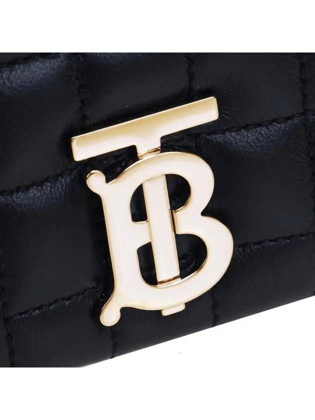 Quilted Lula Mini Leather Cross Bag Black - BURBERRY - BALAAN 6