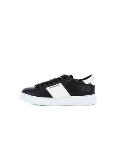 Men s Color Block Low Top Sneakers Black 270876 - EMPORIO ARMANI - BALAAN 1