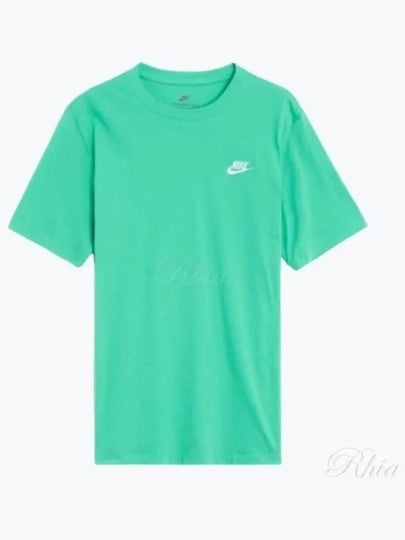 Sportswear Club Short Sleeve T-Shirt Green - NIKE - BALAAN 2