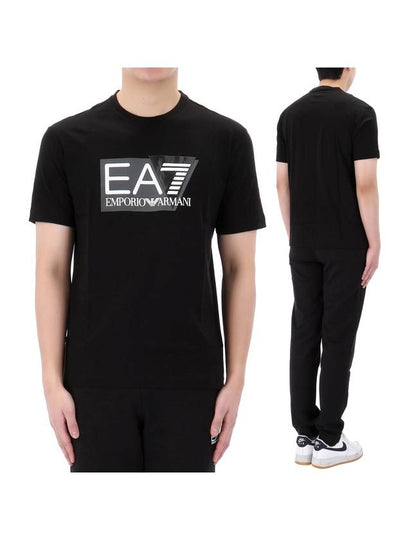 Logo Regular Fit Short Sleeve T-Shirt Black - EMPORIO ARMANI - BALAAN 2