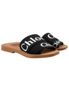 Woody Logo Flat Mule Slippers Black - CHLOE - BALAAN 2