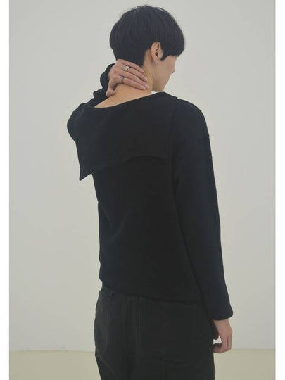 Sailor collar knit Black - BLEAK BAKE - BALAAN 2