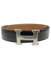 H Buckle Reversible 32mm Leather Belt Noir Gold - HERMES - BALAAN 2