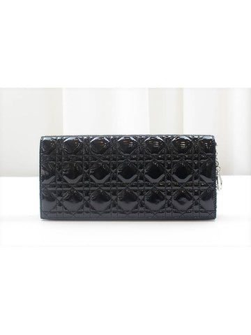 Cannage patent clutch chain shoulder bag - DIOR - BALAAN 1