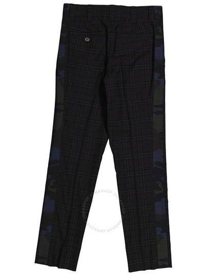 Burberry Dark Charcoal IP Check Wool Tailored Trousers, Brand Size 44 (Waist Size 29.5