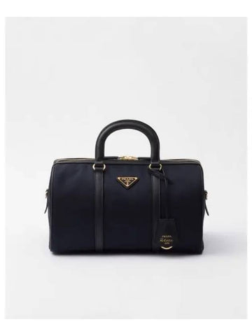 Re-edition 1978 Medium Re-Nylon Saffiano Leather Top Handle Bag Blue 243540 - PRADA - BALAAN 1