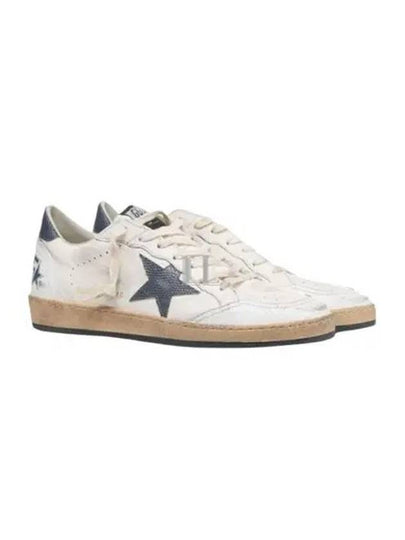 Ballstar Dusty Blue Tab Low Top Sneakers White - GOLDEN GOOSE - BALAAN 2