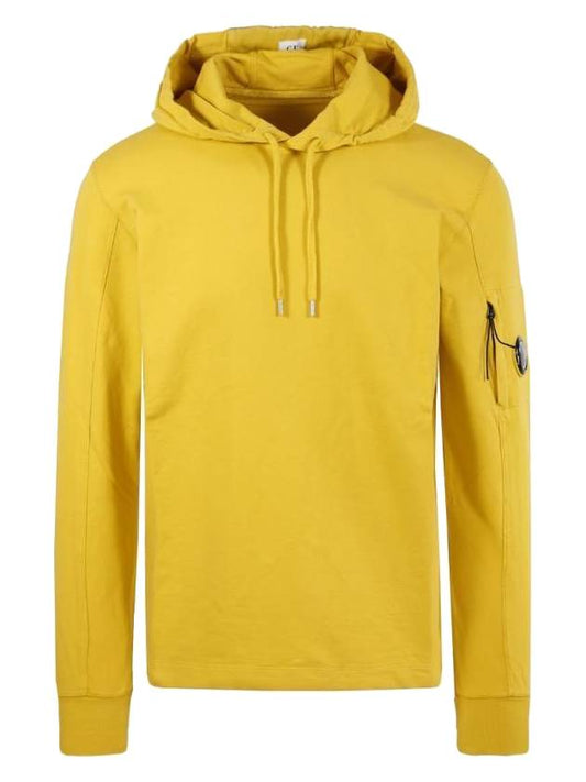 Men's Light Fleece Lens Wappen Hoodie Yellow - CP COMPANY - BALAAN 1