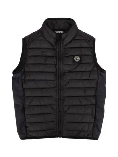 Kids Loom Woven Chambers R Nylon Down Vest Black - STONE ISLAND - BALAAN 2