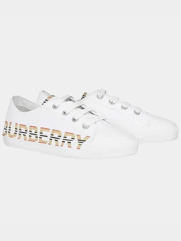 Kids Icon Stripe Logo Print Sneakers White - BURBERRY - BALAAN 3