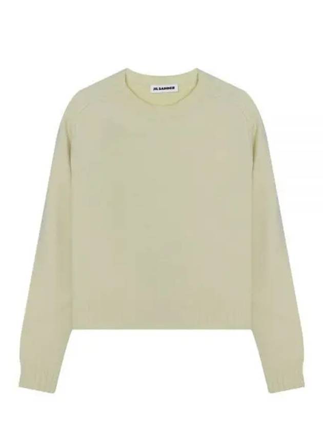 Crew Neck Wool Knit Top Light Pastel Green - JIL SANDER - BALAAN 2