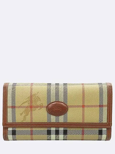 Nova Check PVC Vintage Long Wallet - BURBERRY - BALAAN 1