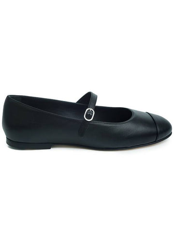 Mary Jane Lambskin Ballerina Flat Black - CHANEL - BALAAN.