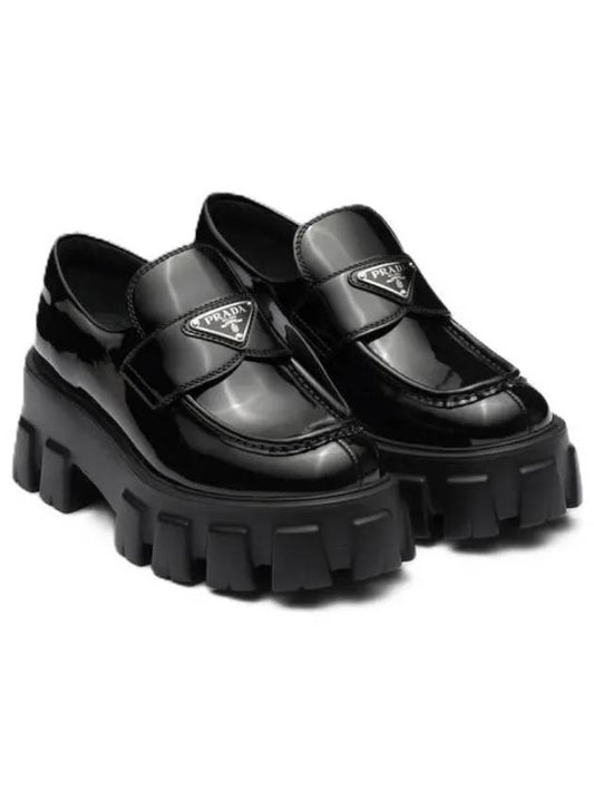 Monolith Patent Leather Loafers Black - PRADA - BALAAN 2