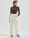 Corduroy Wide Banding Pants Cream - MANAVIS7 - BALAAN 5