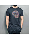 Skull Skull Printing Short Sleeve T-Shirt Black - ALEXANDER MCQUEEN - BALAAN 3