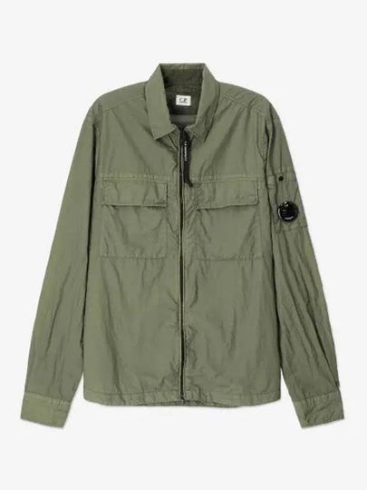 Taylon L Lens Shirt Zip Up Jacket Khaki - CP COMPANY - BALAAN 2