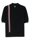 RWB Stripe Polo Shirt Blue - THOM BROWNE - BALAAN 3