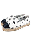 All Over CC Logo Espadrilles Black White - CHANEL - BALAAN 1