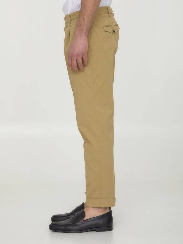 Beige Gabardine Trousers - PT TORINO - BALAAN 3