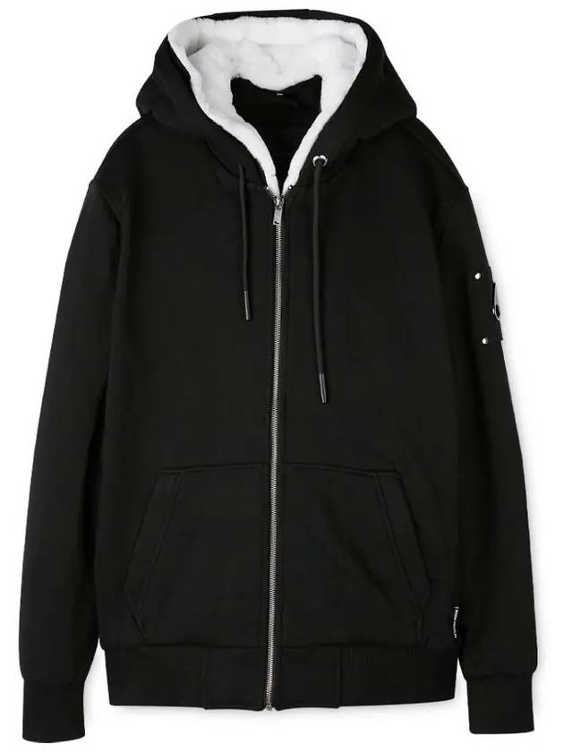 Classic Bunny Zip Up Hoodie White Lining Black - MOOSE KNUCKLES - BALAAN 4