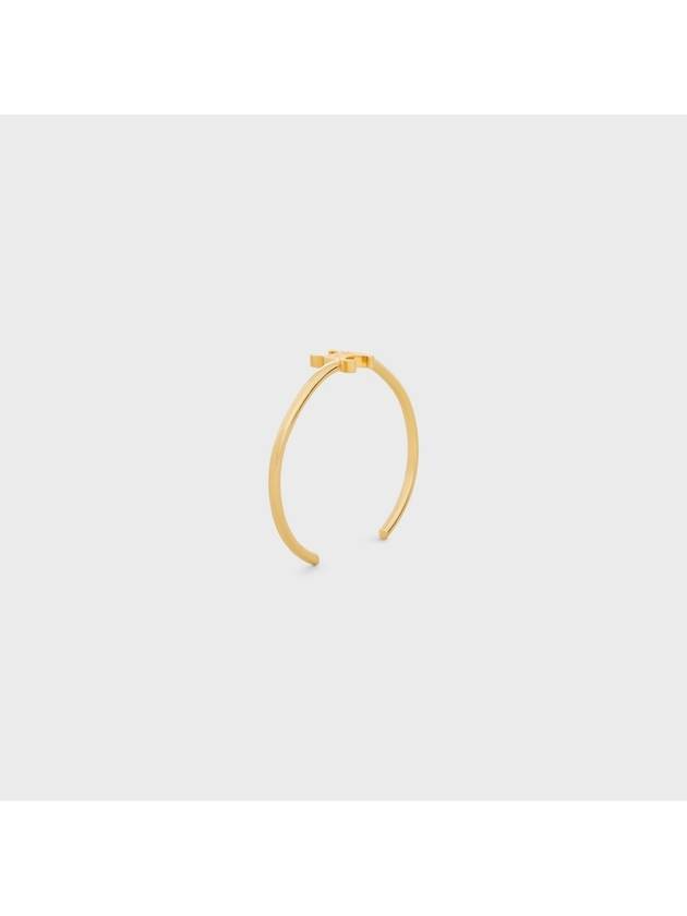 Triomphe Asymmetric Cuff Brass Bracelet Gold - CELINE - BALAAN 5