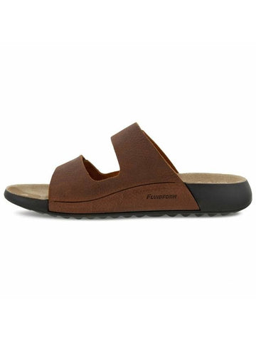 Women's 2nd Cozmo Slippers Brown - ECCO - BALAAN 1