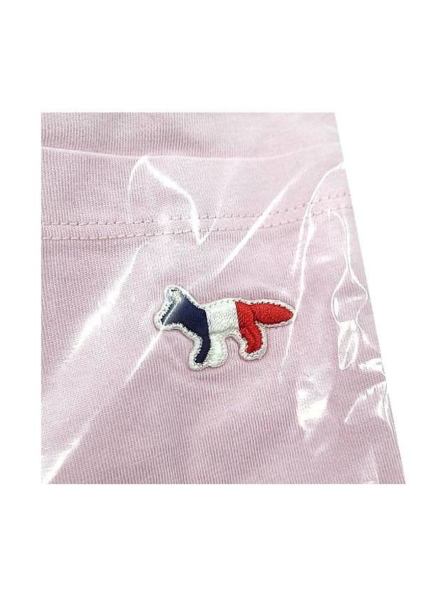 Tricolor Fox Patch Classic Pocket Short Sleeve T-Shirt Light Pink - MAISON KITSUNE - BALAAN 5