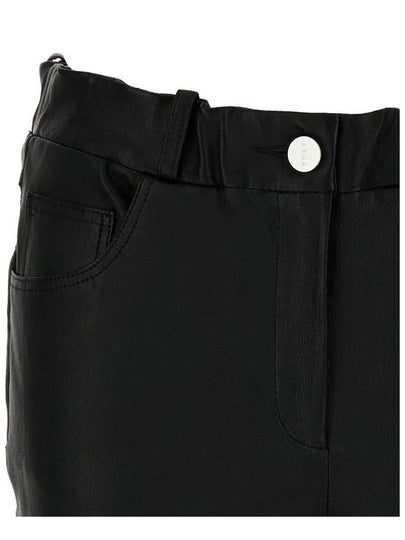 Black Wide Trousers In Leather Woman - ARMA - BALAAN 2