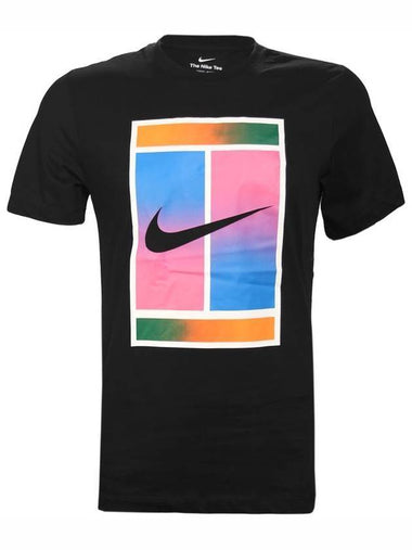 Men's Heritage Court Dri Fit Tennis Short Sleeves T-Shirt Black - NIKE - BALAAN 1