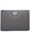 Women s Gucci 674078 Gray Black GG Supreme Canvas Portfolio Case Clutch gt Pouch Gangbuk used luxury goods - GUCCI - BALAAN 2