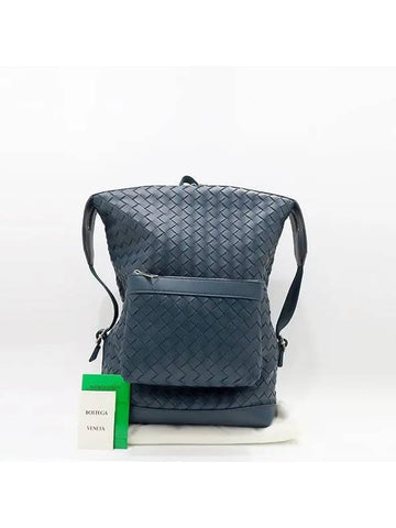 653118 Blue green color hydrology intrecciato backpack - BOTTEGA VENETA - BALAAN 1