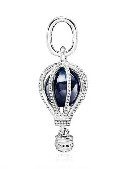 Hot Air Balloon Pendant Bracelet Charm Silver Blue - PANDORA - BALAAN 2