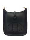 Evelyne 16 Clemence Gold Cross Bag Black - HERMES - BALAAN 3