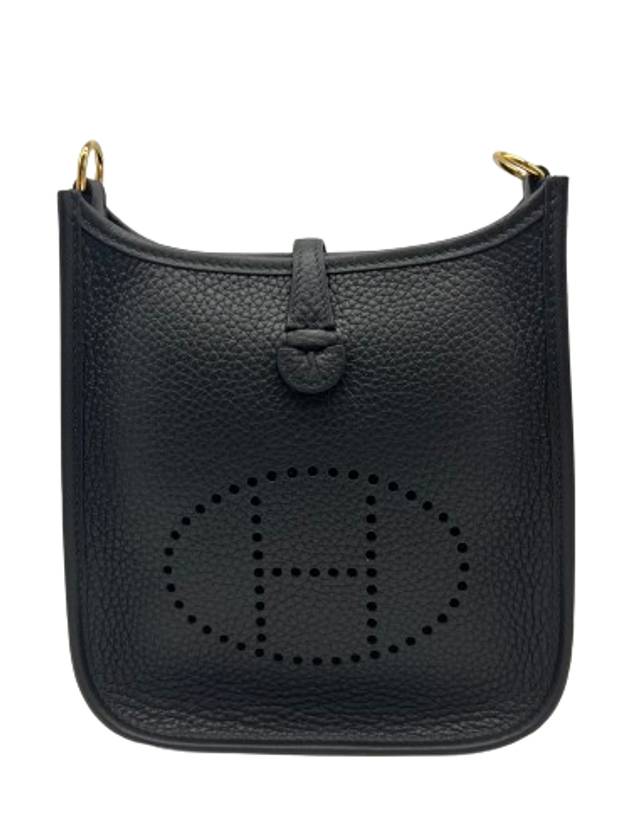 Evelyne 16 Clemence Gold Cross Bag Black - HERMES - BALAAN 4