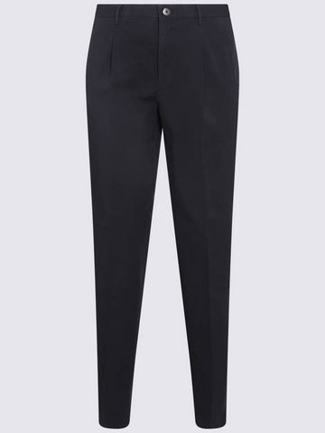 Incotex Dark Blue Cotton Stretch Pants - INCOTEX - BALAAN 1